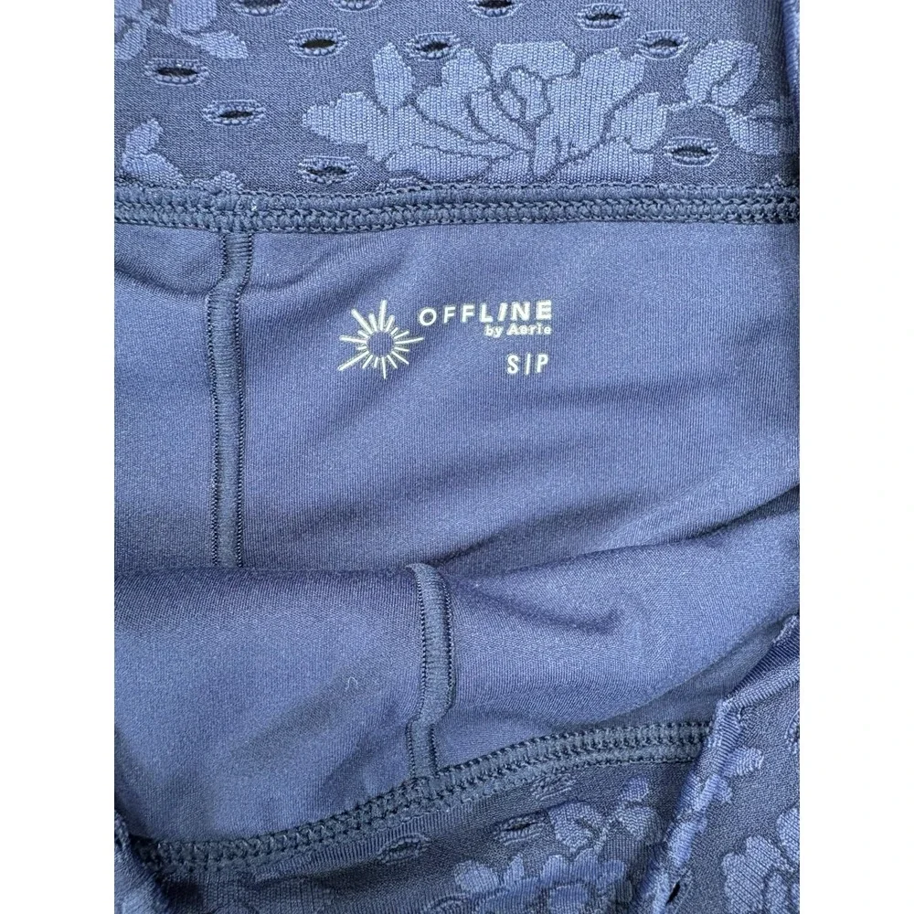 Aerie Womens Real Me Lace Flowy Skort Skirt Crop Top Royal Blue Medium Coquette - Picture 13 of 15